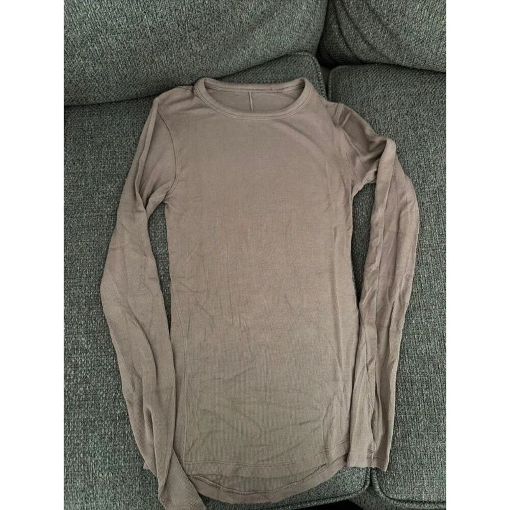 Lululemon long sleeve light brown